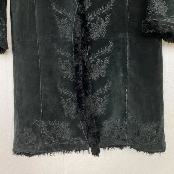 Express Black Leather Jacket Classic Style - Picture 6 of 16